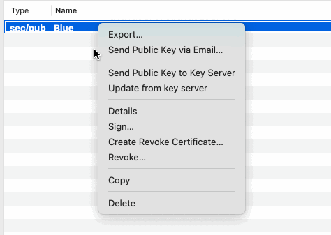 Created key pair